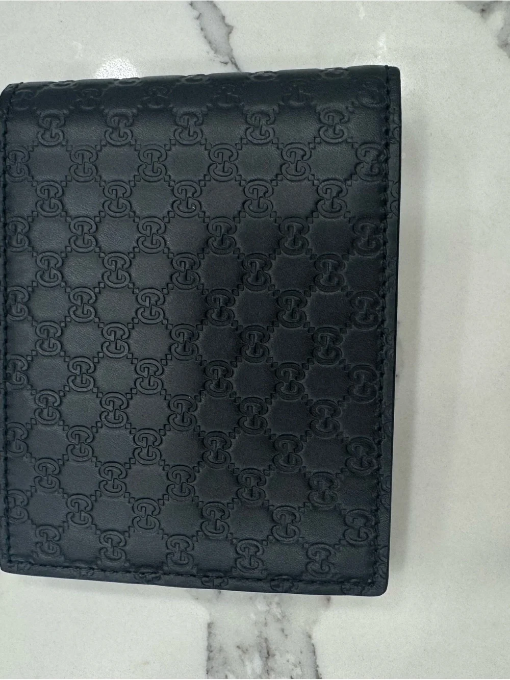 Gucci Black Embossed GG Leather Wallet